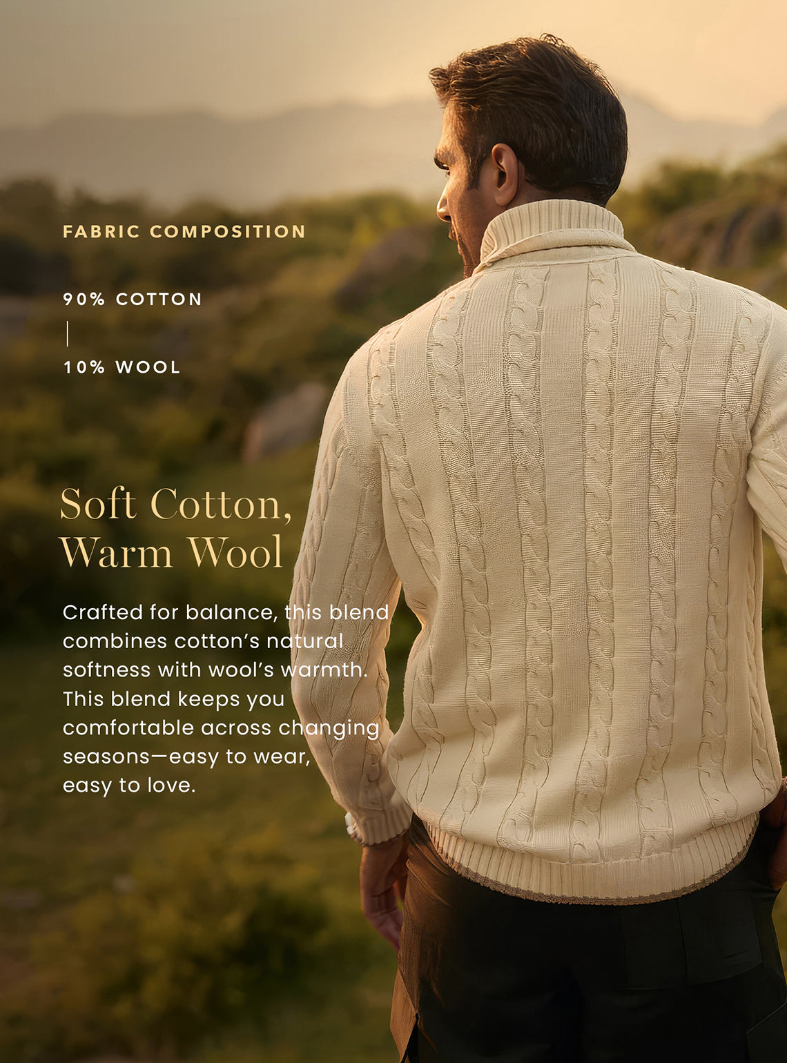 Dawn Off White Cotton Blend Pullover