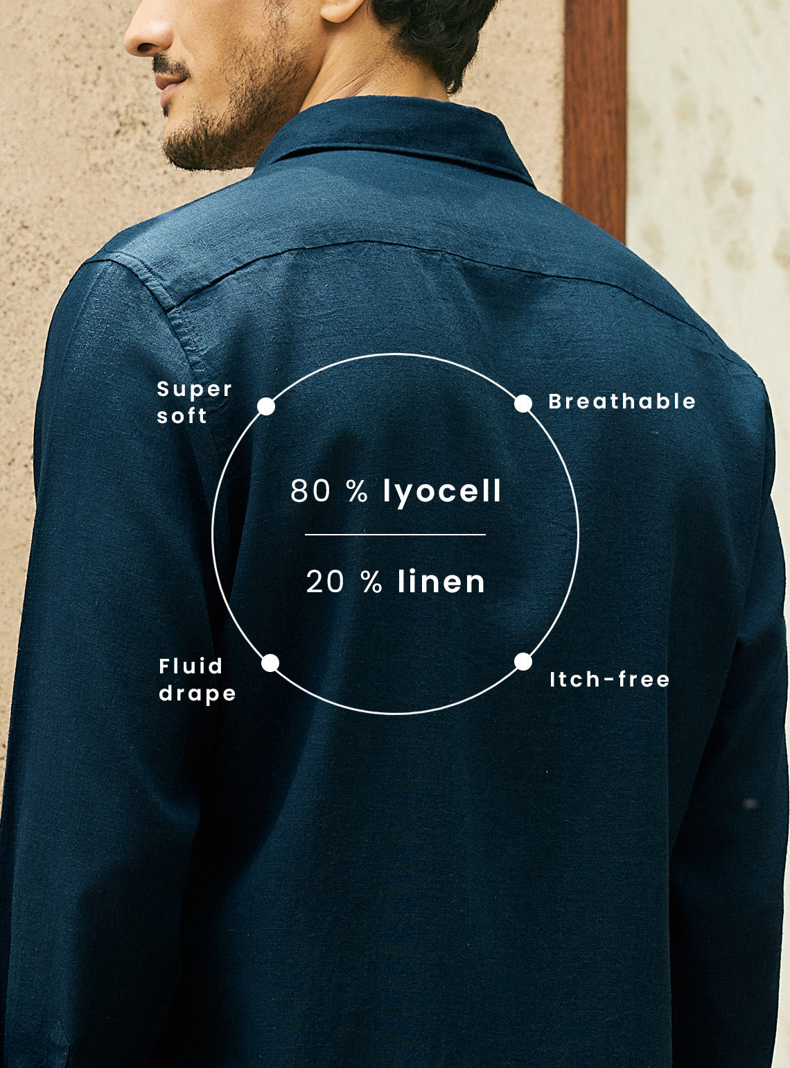 Abyss Navy Lyocell Linen Shirt