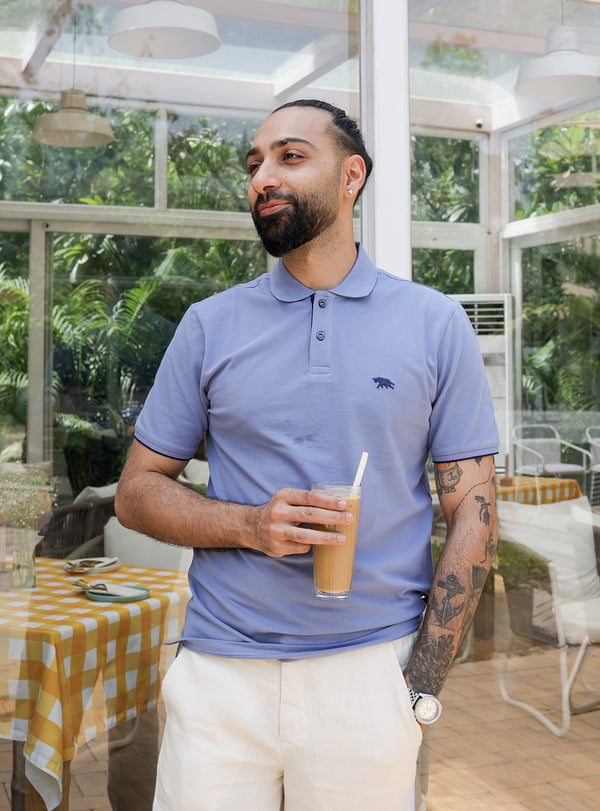 Dark Pastel Pique Polo