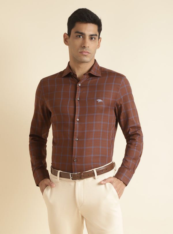 Cool Cinnamon Grid Shirt