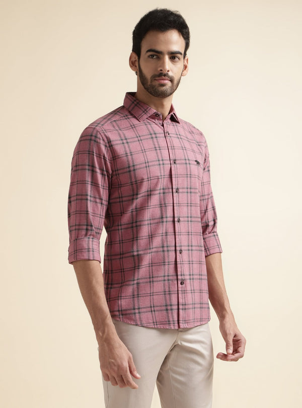Light Mulberry Grid Shirt
