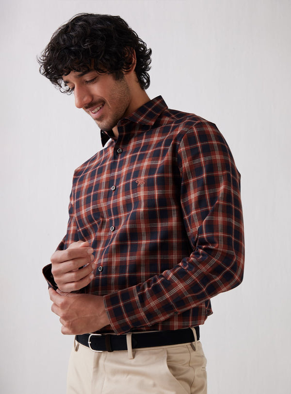 Crimson Vulcan Grid Shirt