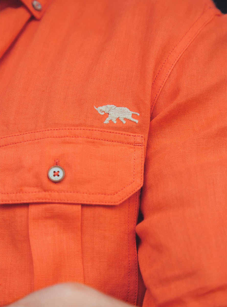 Buy Vivid Saffron Shirt Casual Orange Solids Shirts for Men Online