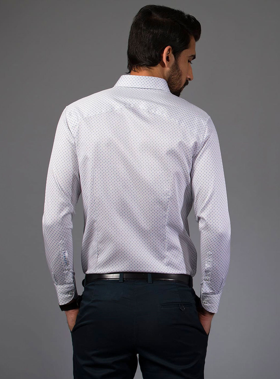 Signature Triangle Prints White Shirt