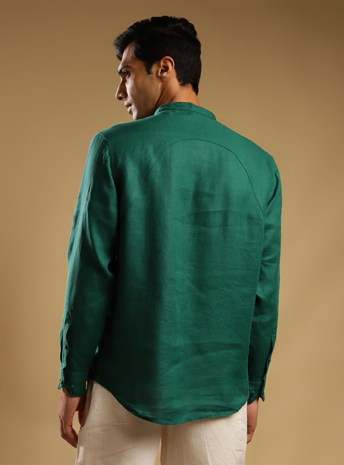 Celadon Linen Popover Shirt