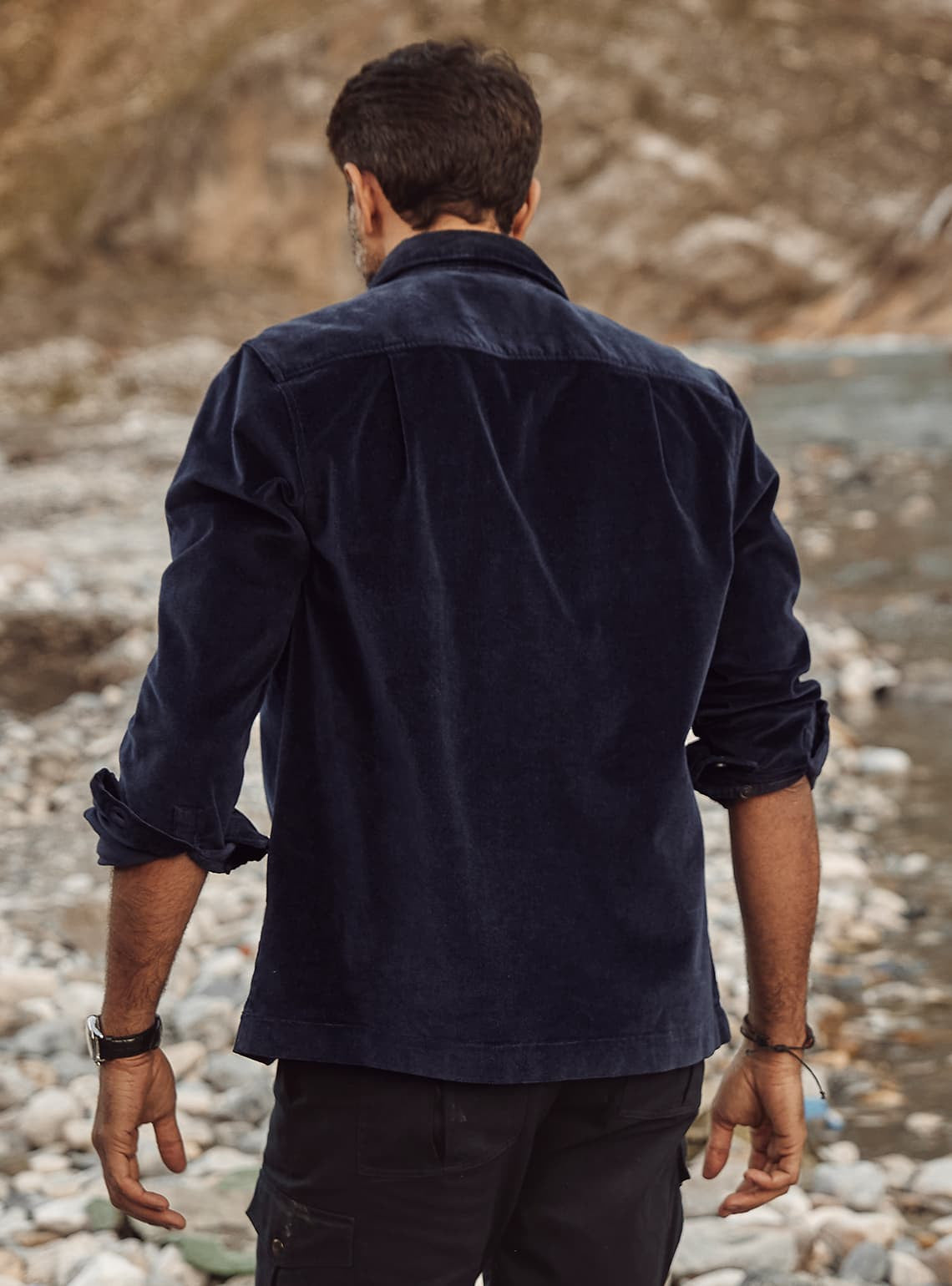 Valhalla Navy Corduroy Overshirt
