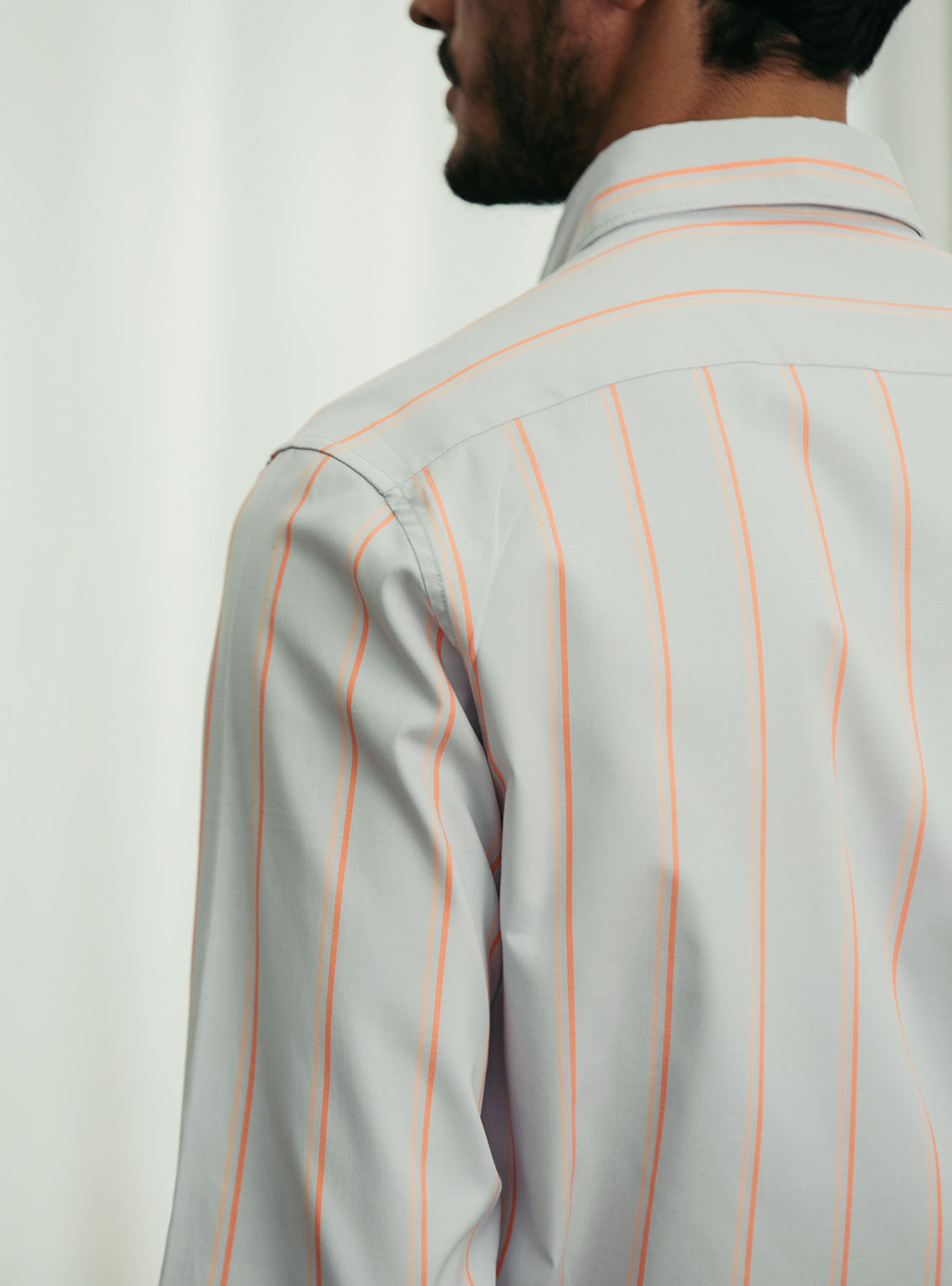 Orange Stripe Oxford Shirt