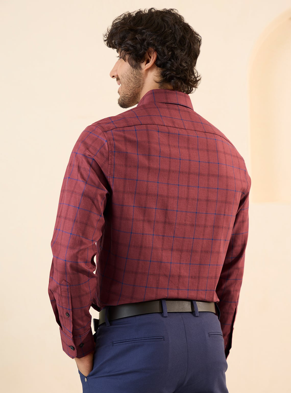 Brick Red Grid Shirt