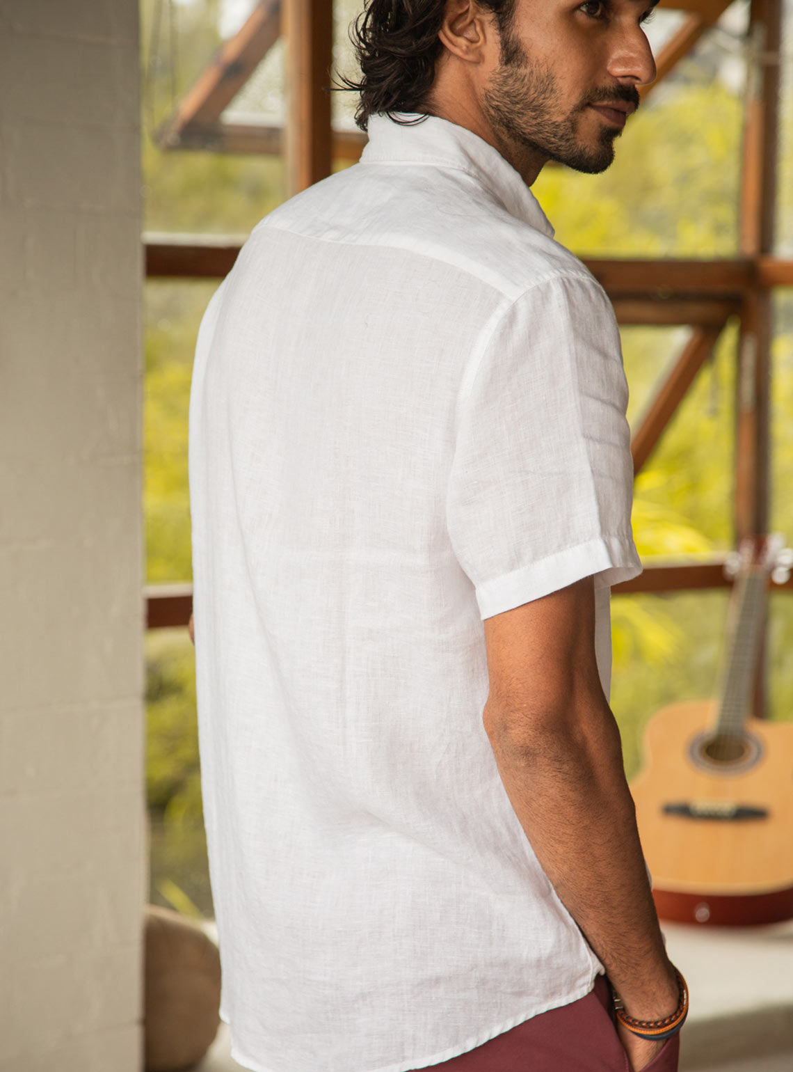 Quartz Linen Half- Shirt