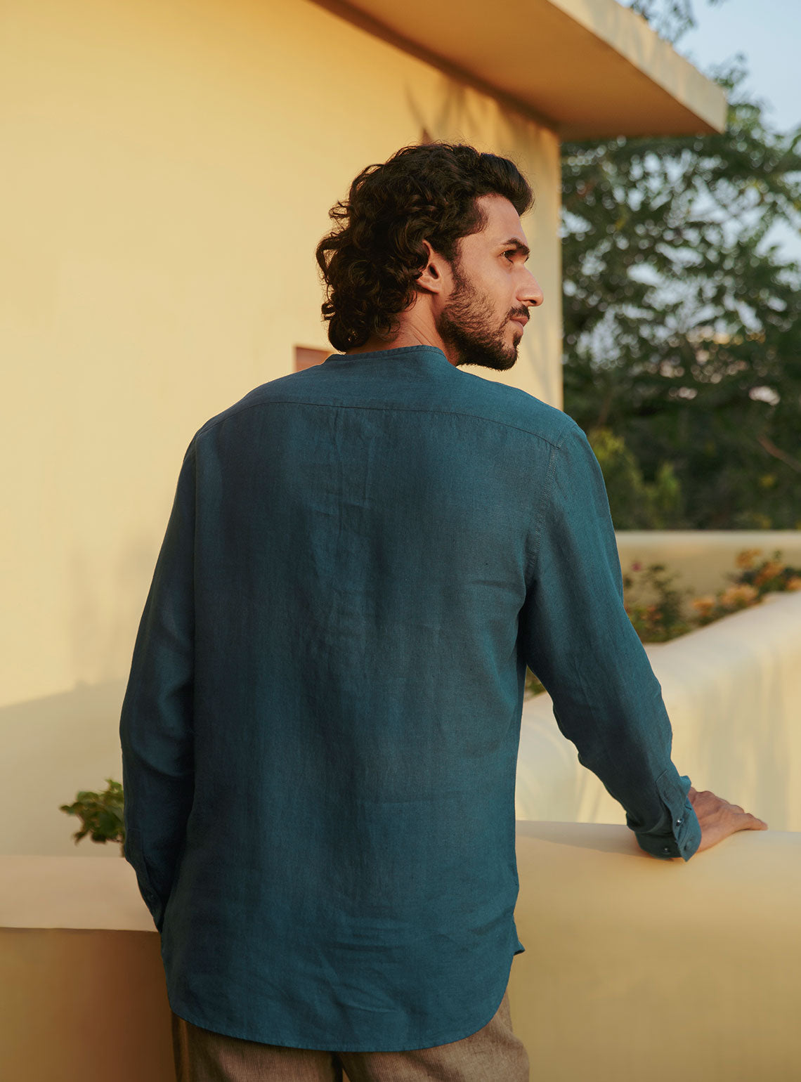 Teal Rajan Popover Shirt