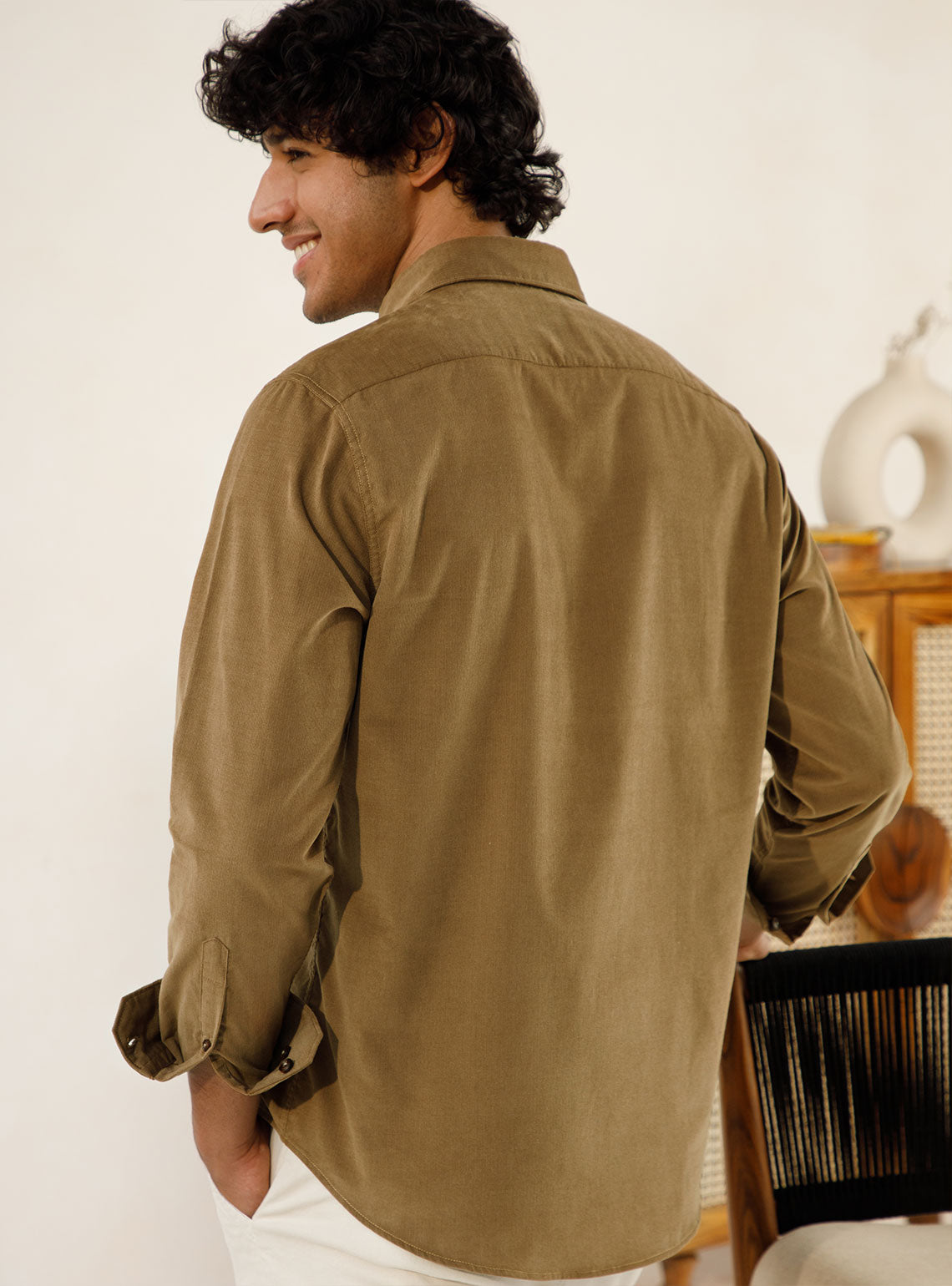 Tan Corduroy Shirt