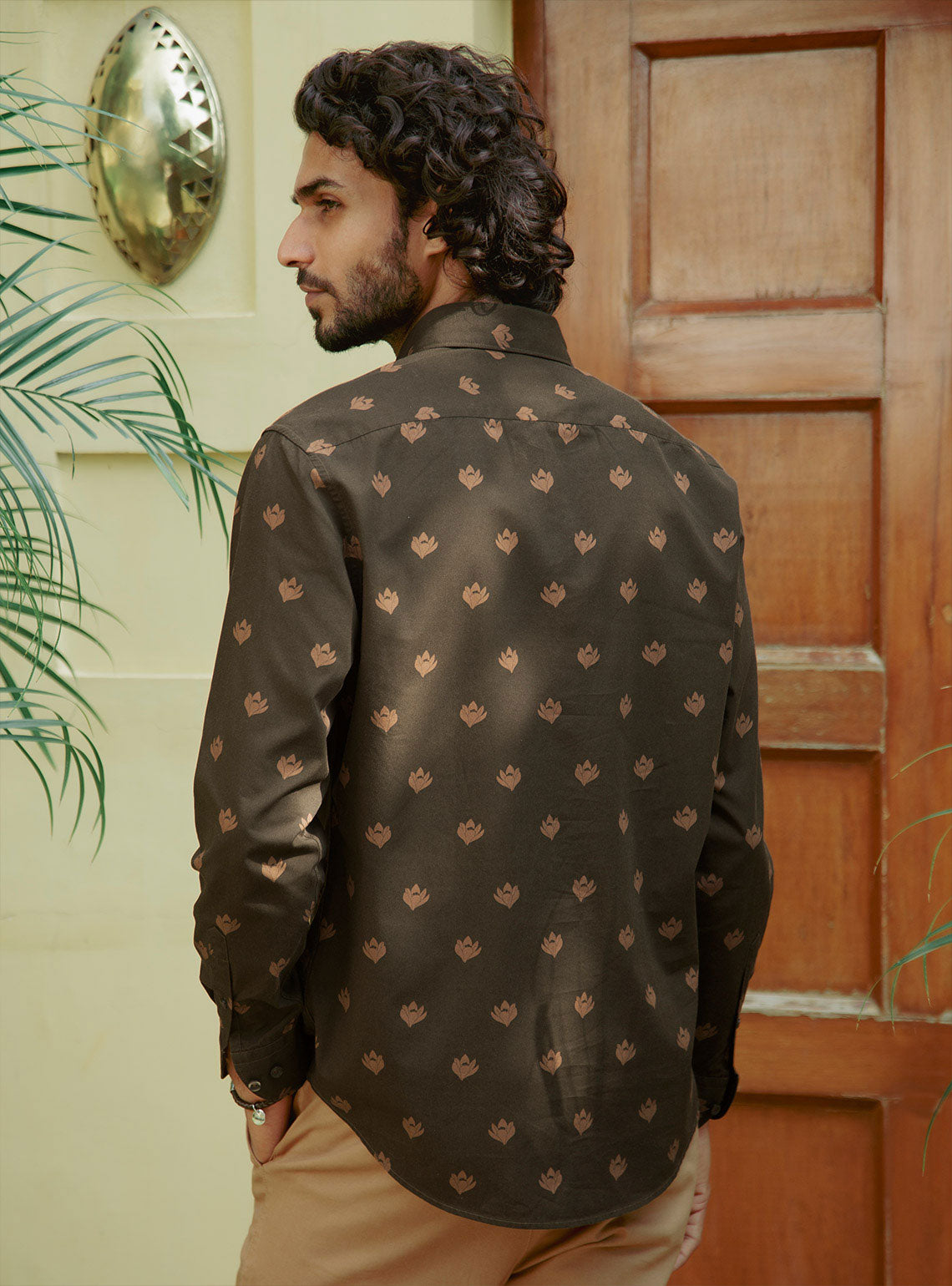 Umber Tulip Print Shirt