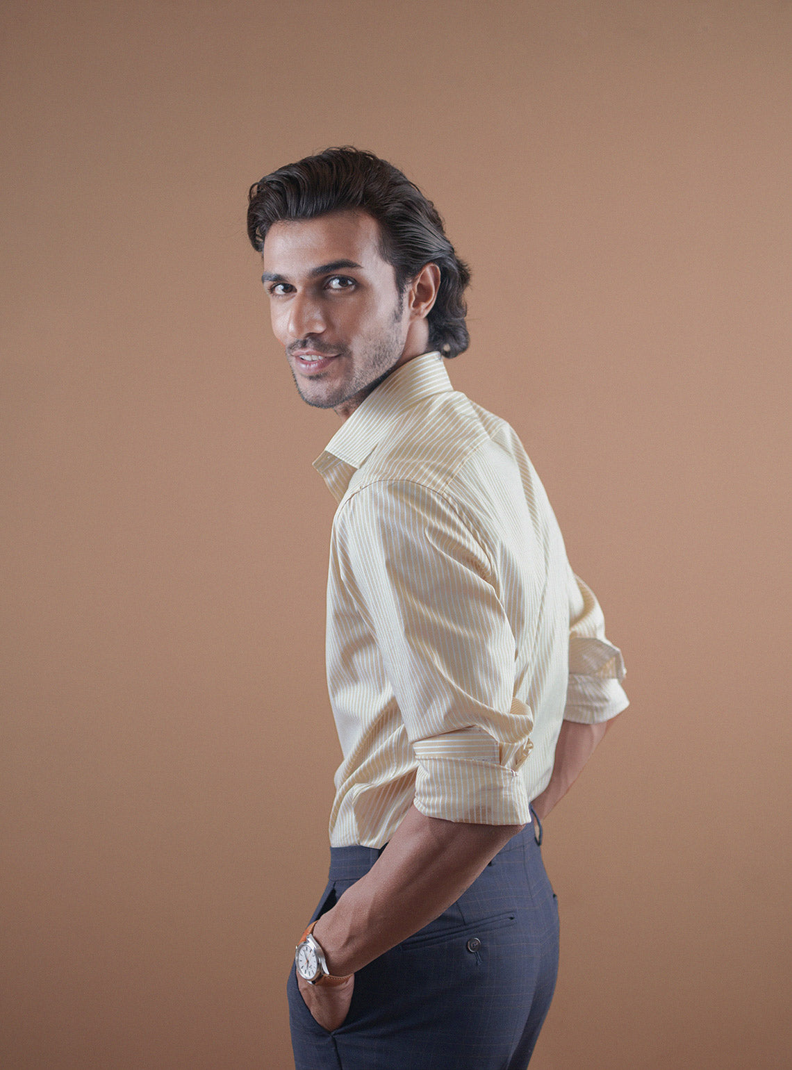 Nexus Beige Stretch Shirt