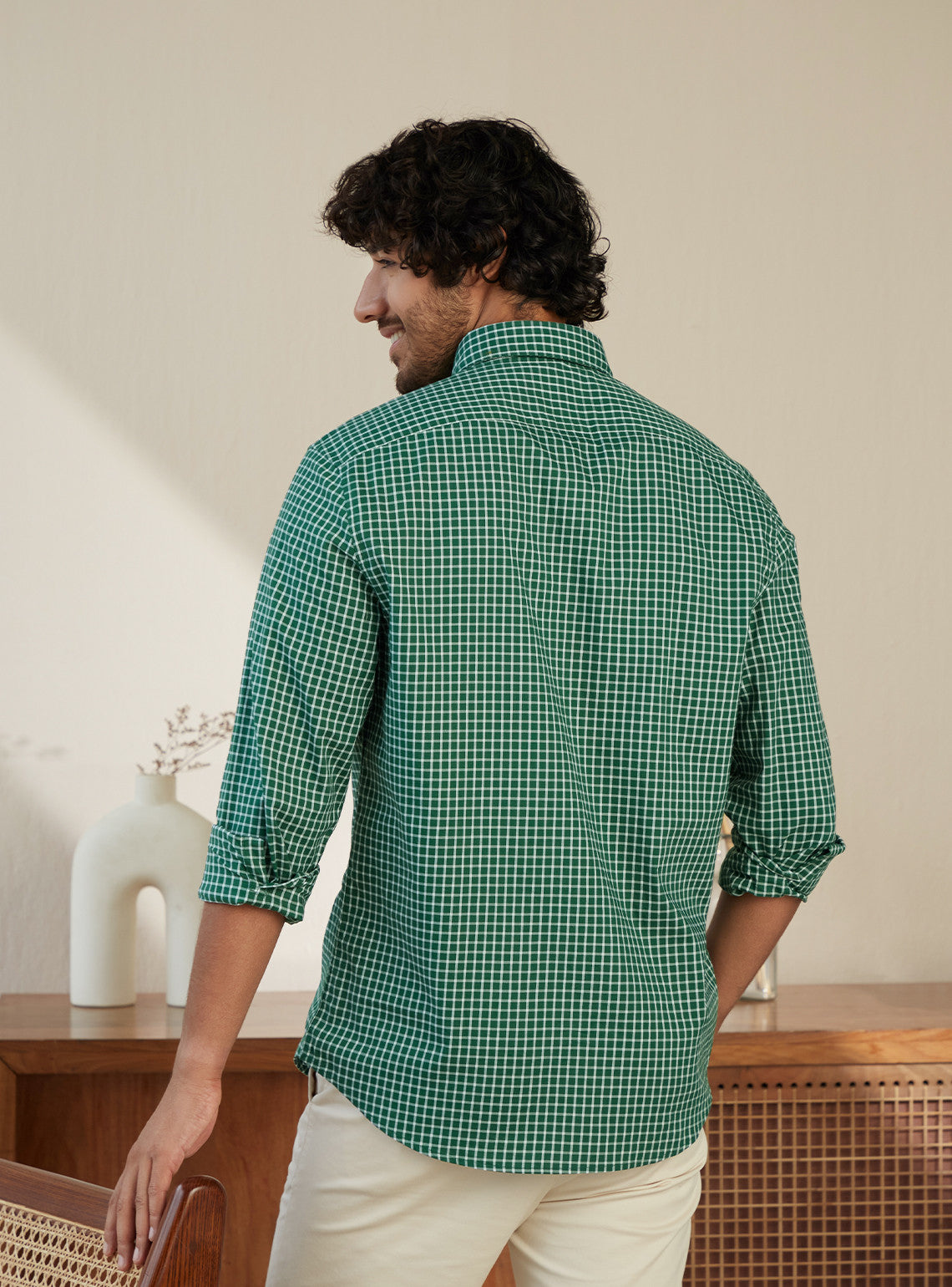 Zucchini Green Check Shirt