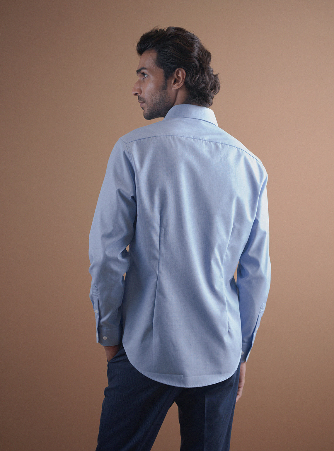 Business Blue Anti Wrinkle Shirt