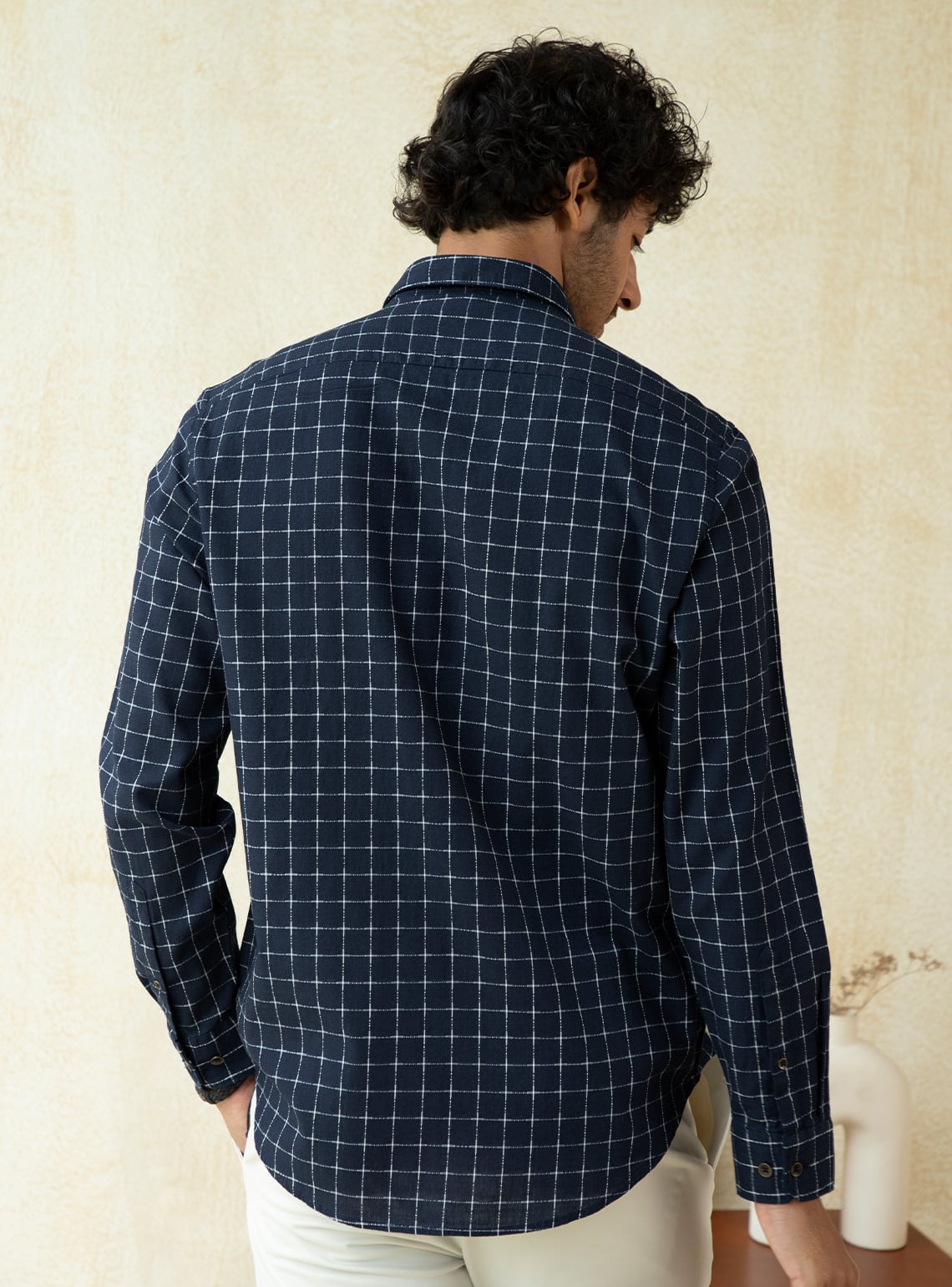 Vulcan Indigo Grid Shirt