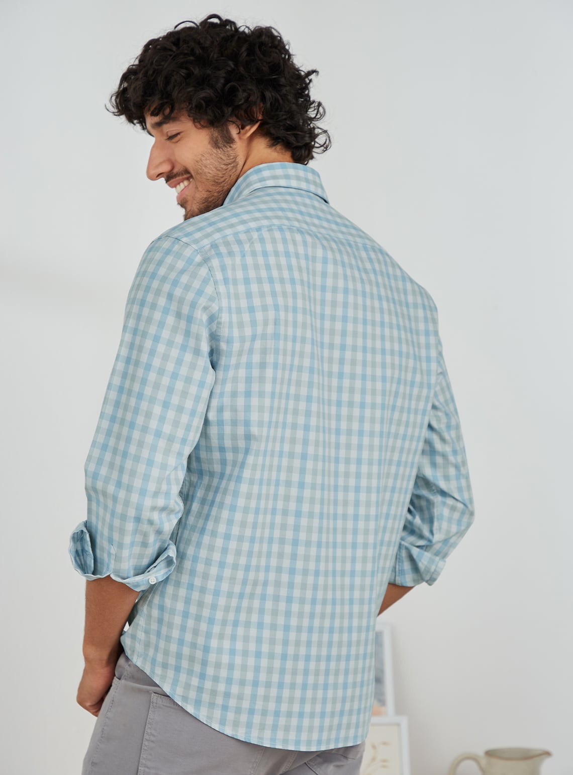 Casper Blue Check Shirt