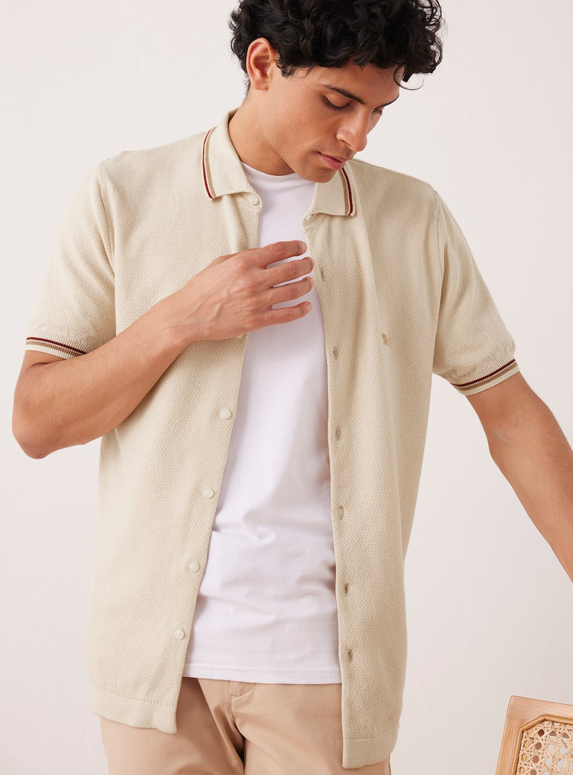 Shore White KnitShirt