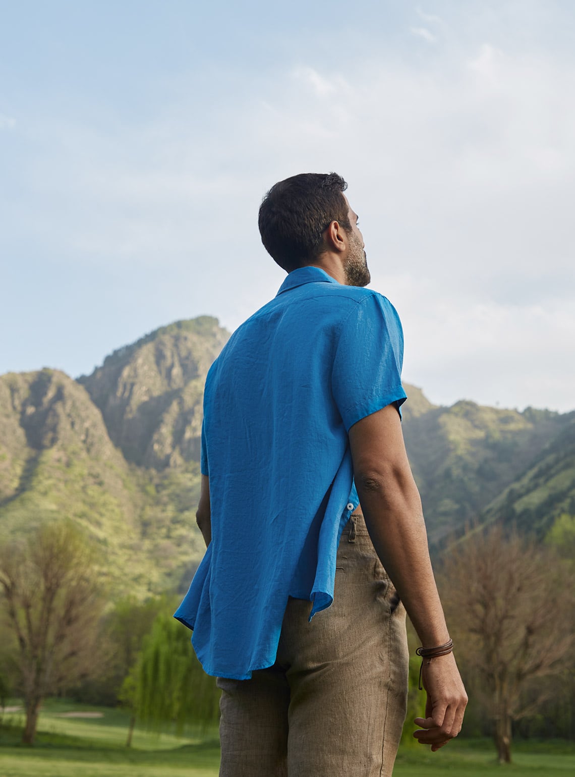 Cerulean Linen - Half Shirt