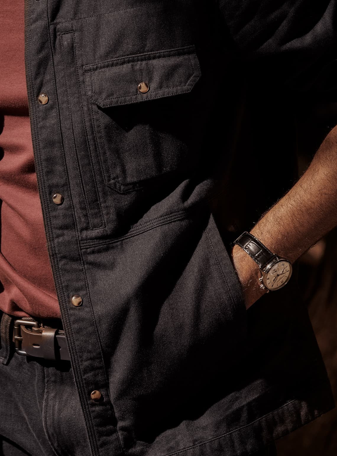 Obsidian Black Corduroy Overshirt