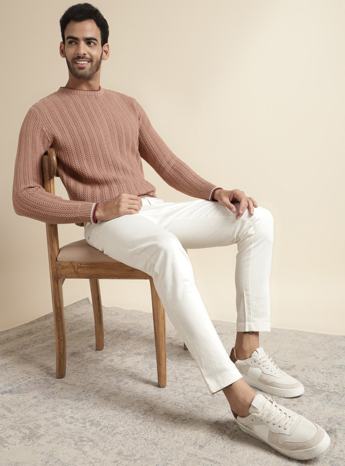 Beige Coral Pullover