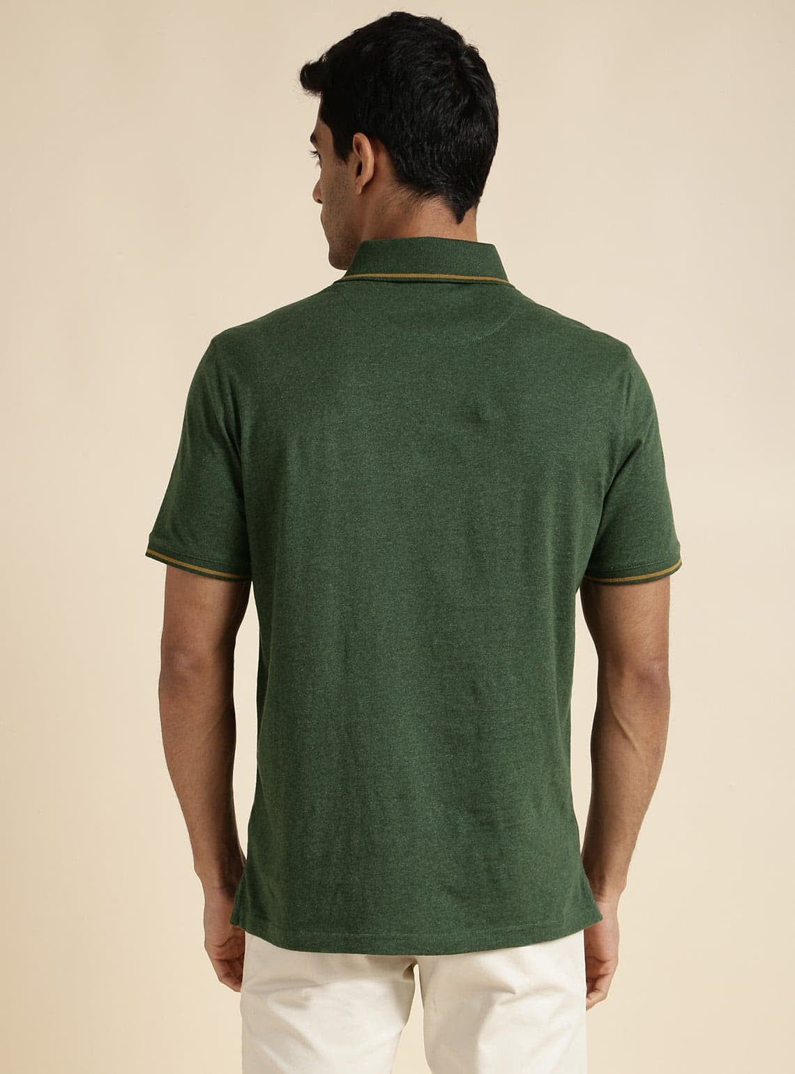 Moss Green Melange Polo
