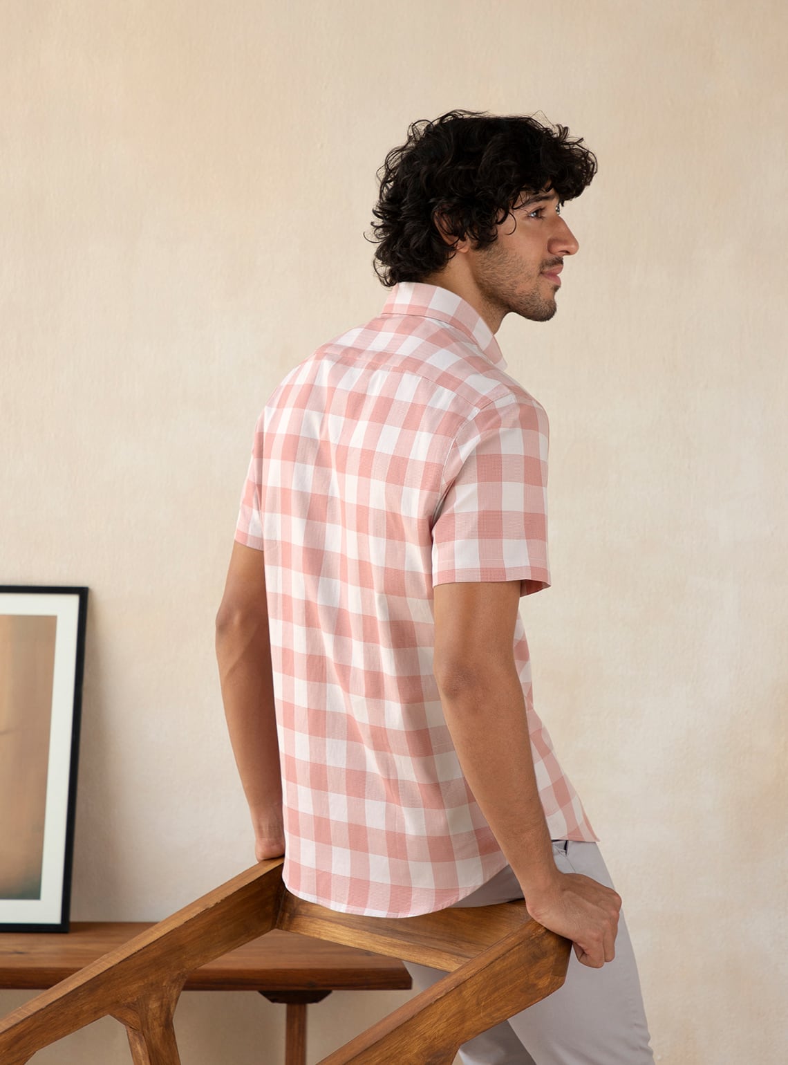 Clamshell Check Half Shirt