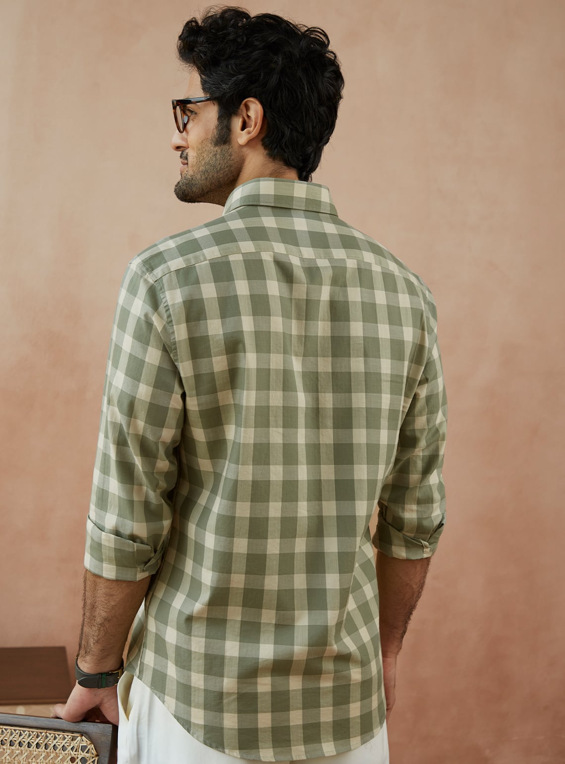 Sage Green Check Shirt