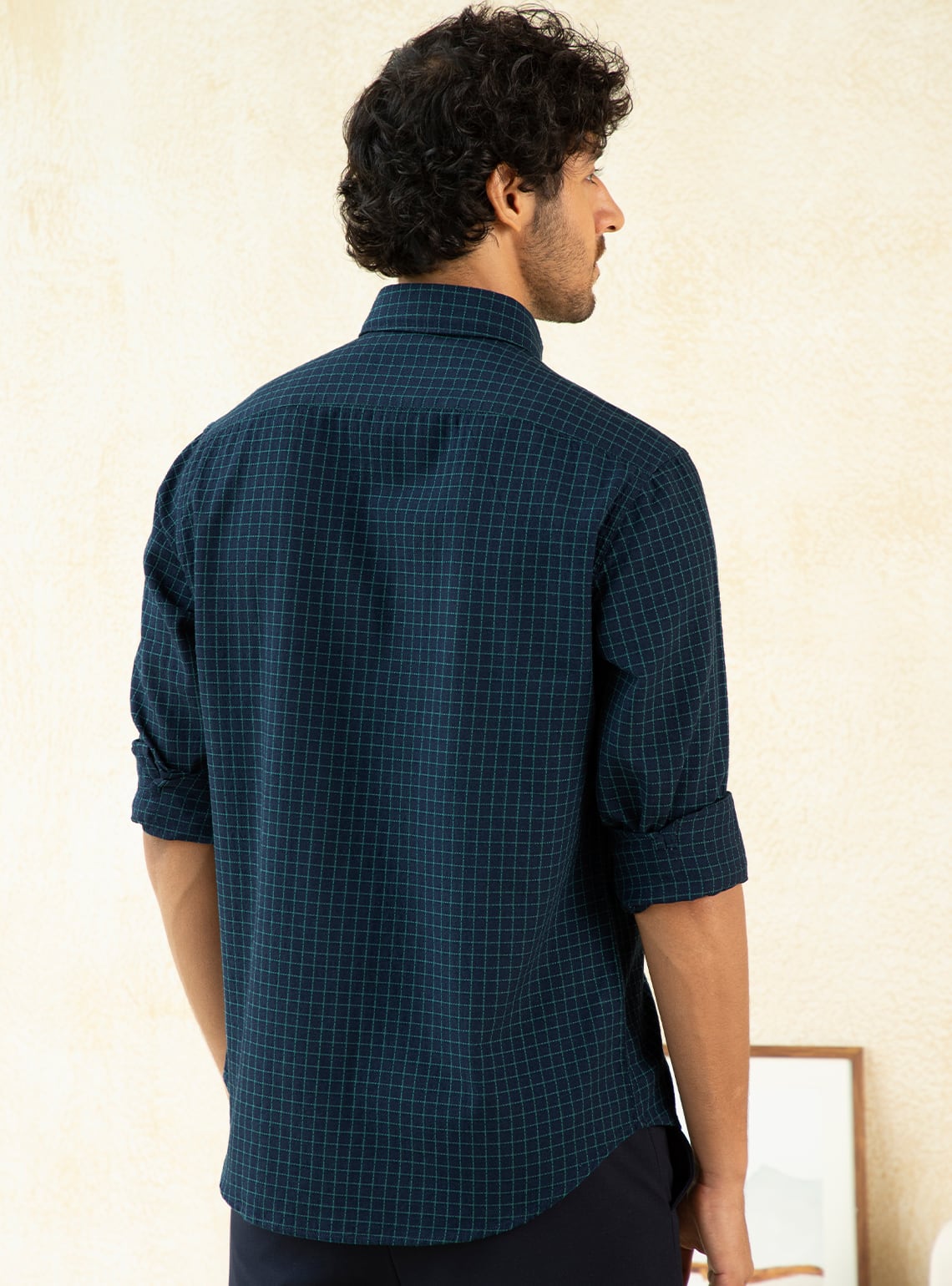 Mirage Indigo Grid Shirt
