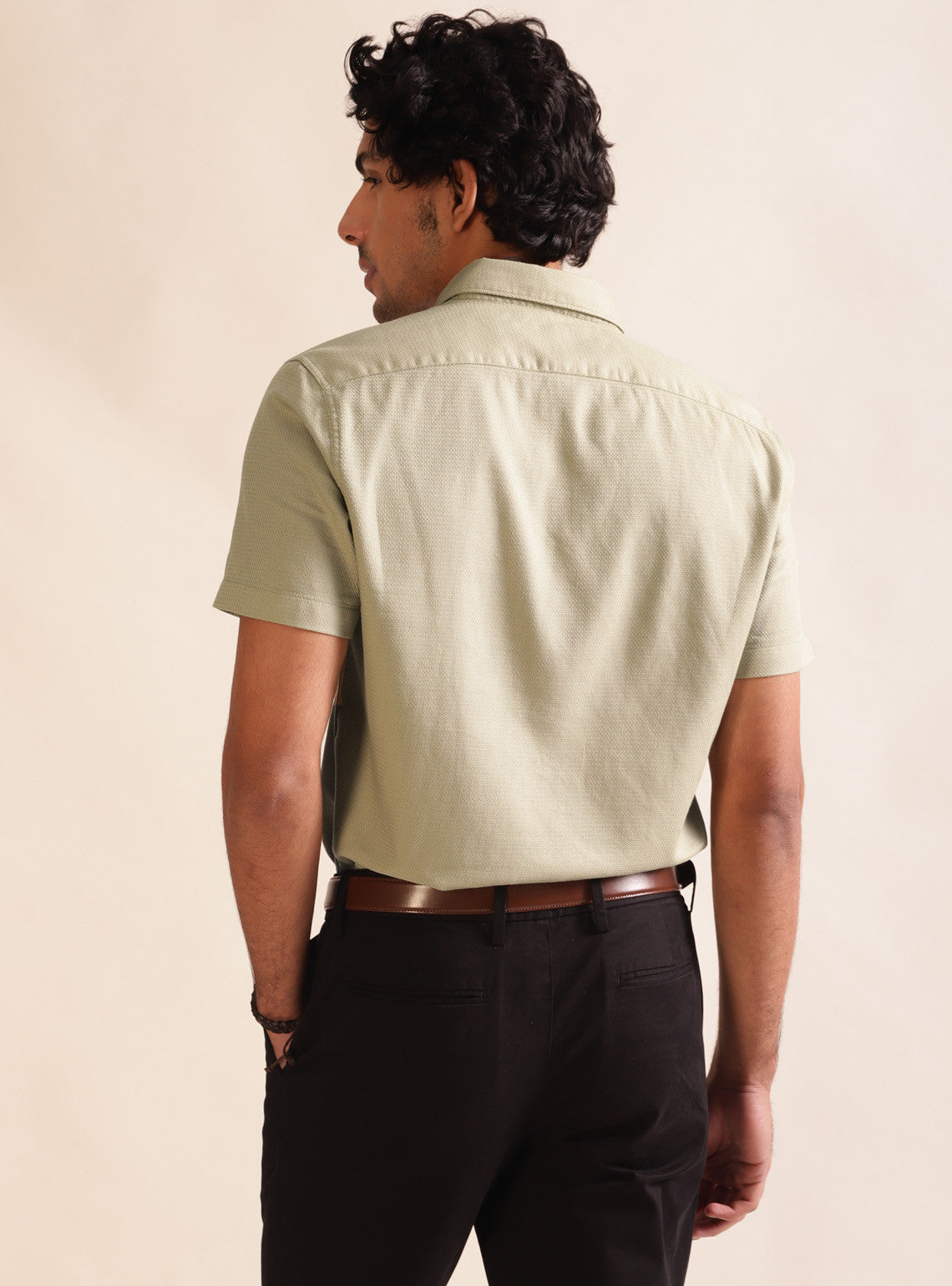 Dark Moss Dobby Shirt