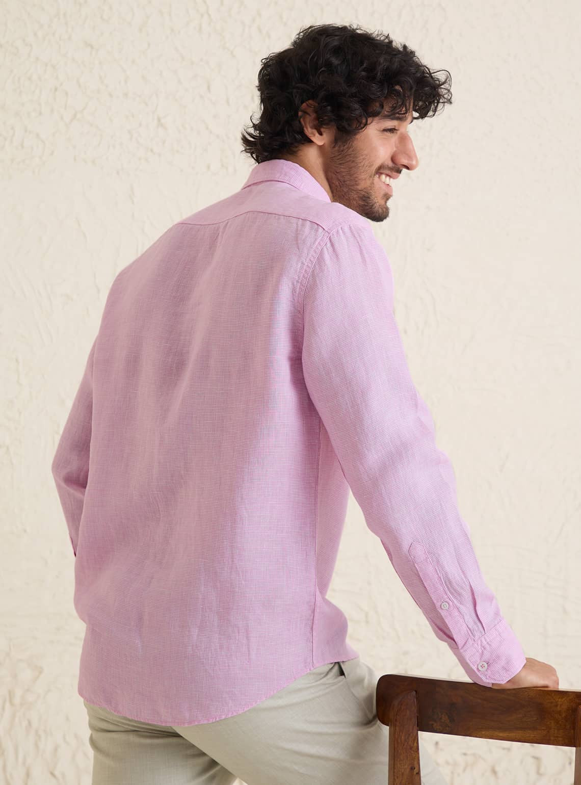 French Rose Linen Shirt