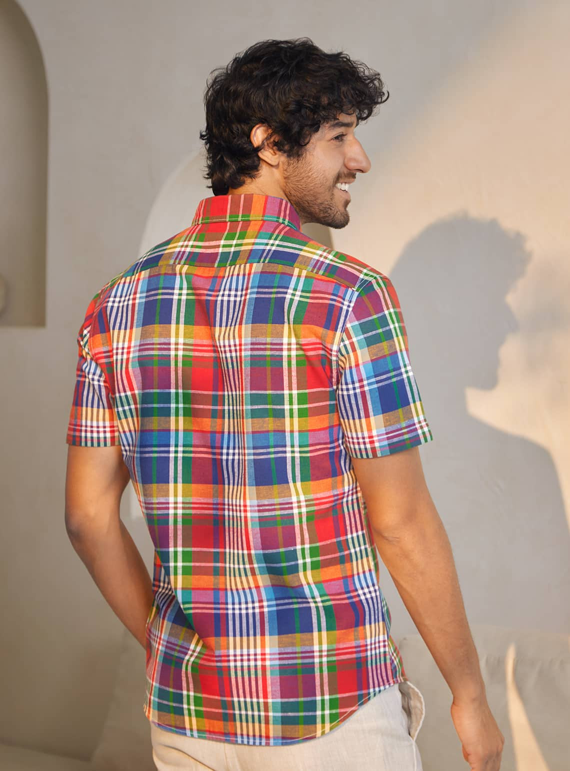 Prism Hue Check Half Shirt