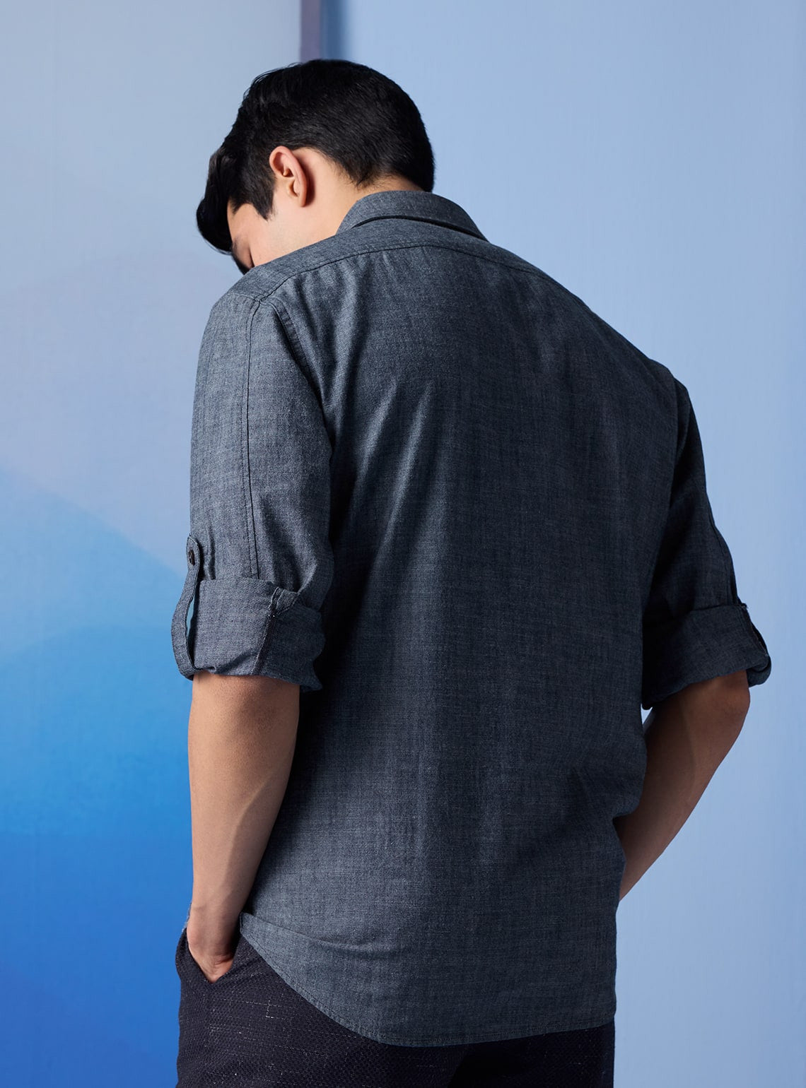 Dark Chambray Indigo Shirt