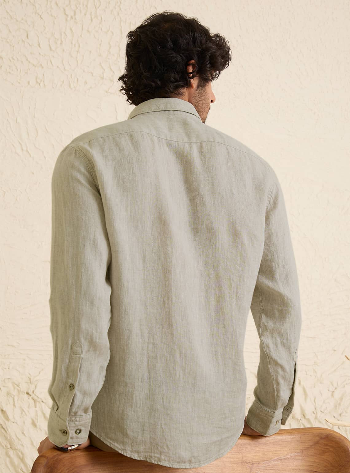 Walnut Cream Linen Shirt