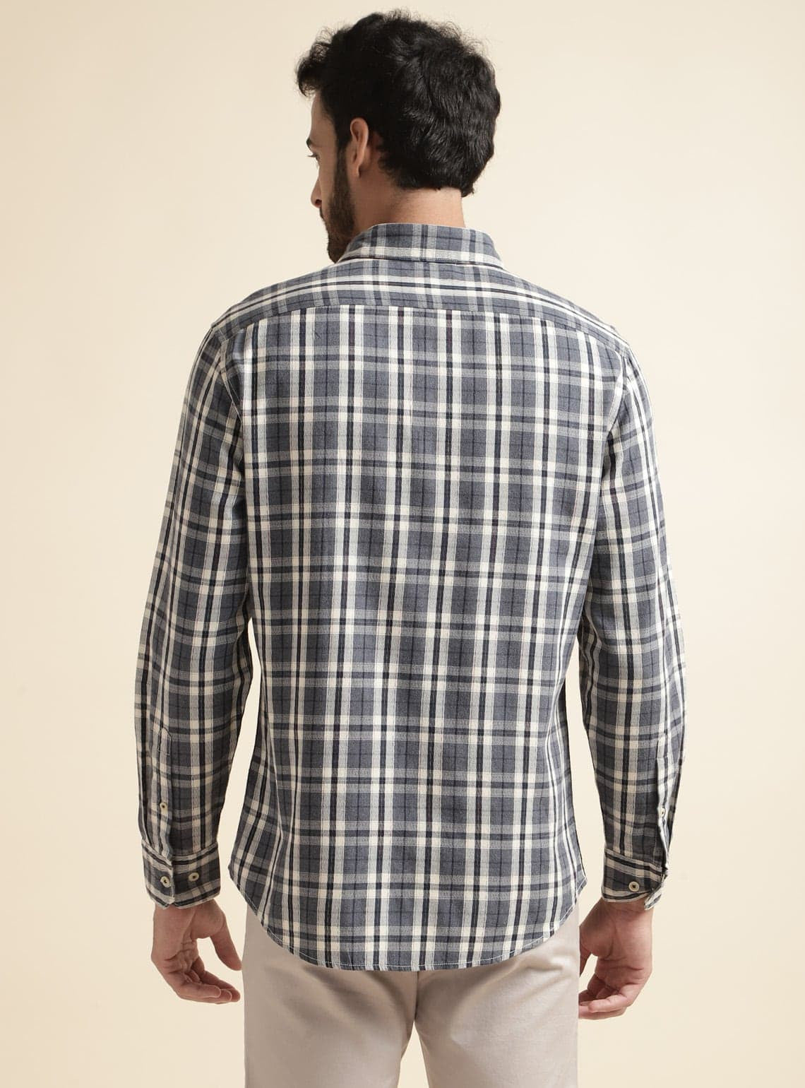 Dark Navy Grid Shirt