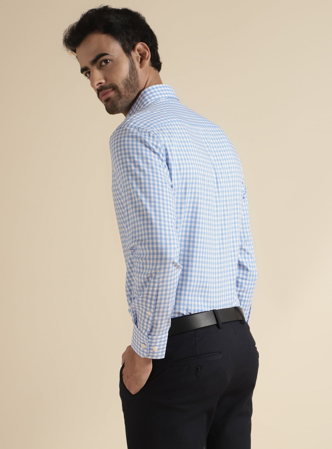 Light Cerulean Check Shirt