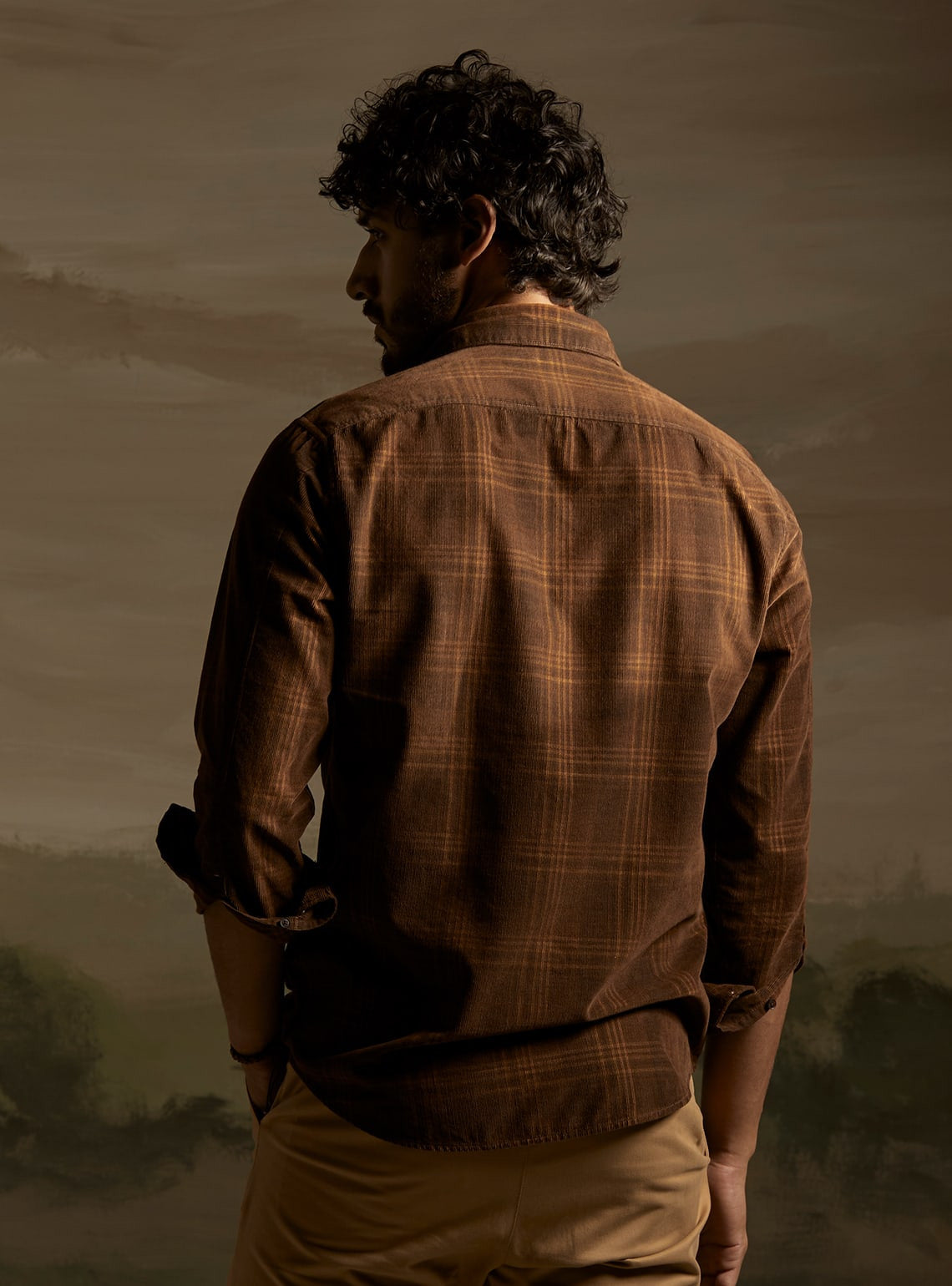 Rustic Oak Corduroy Shirt