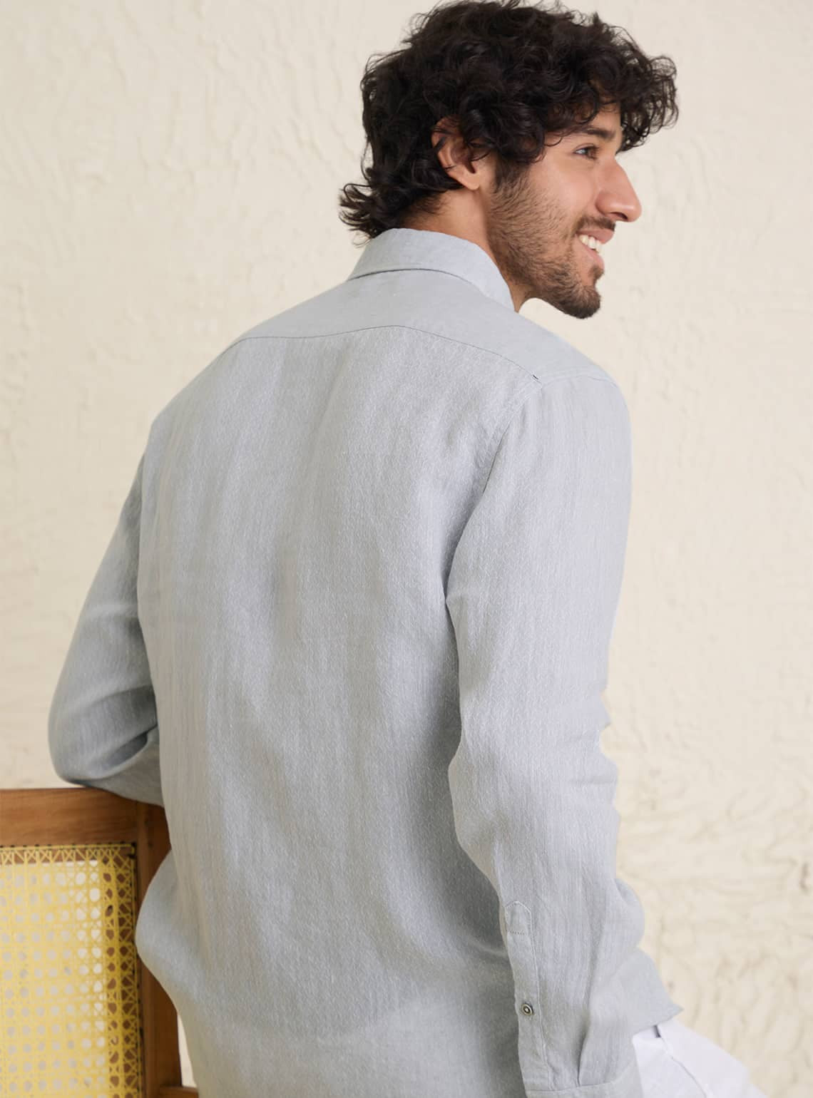 Steel Grey Linen Shirt