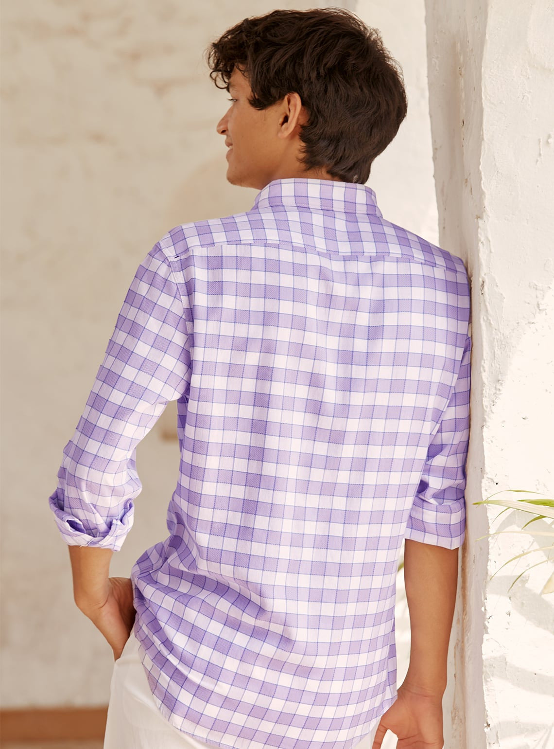 Lilac Lusture Check Shirt