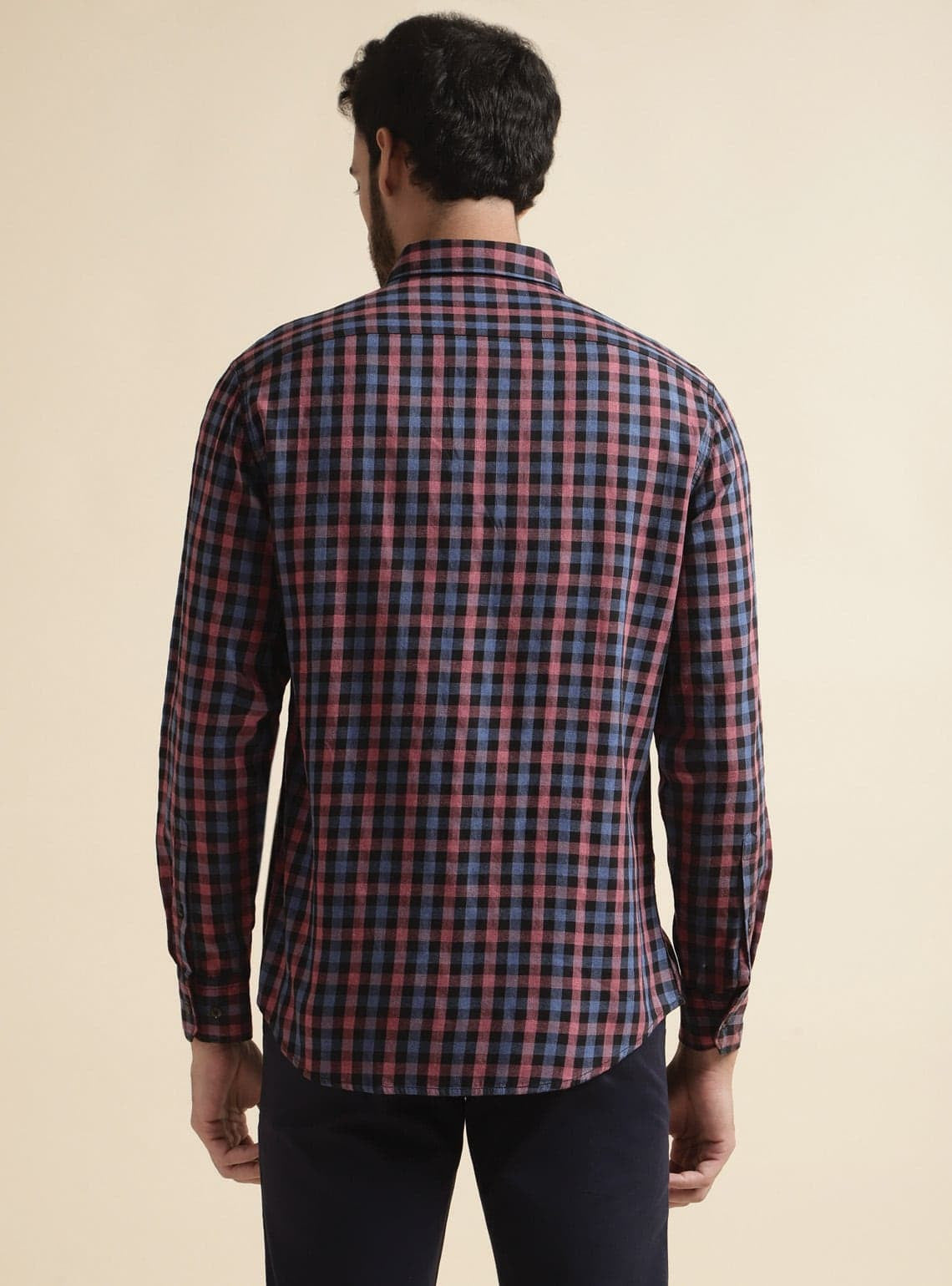 Cerulean Rose Grid Shirt