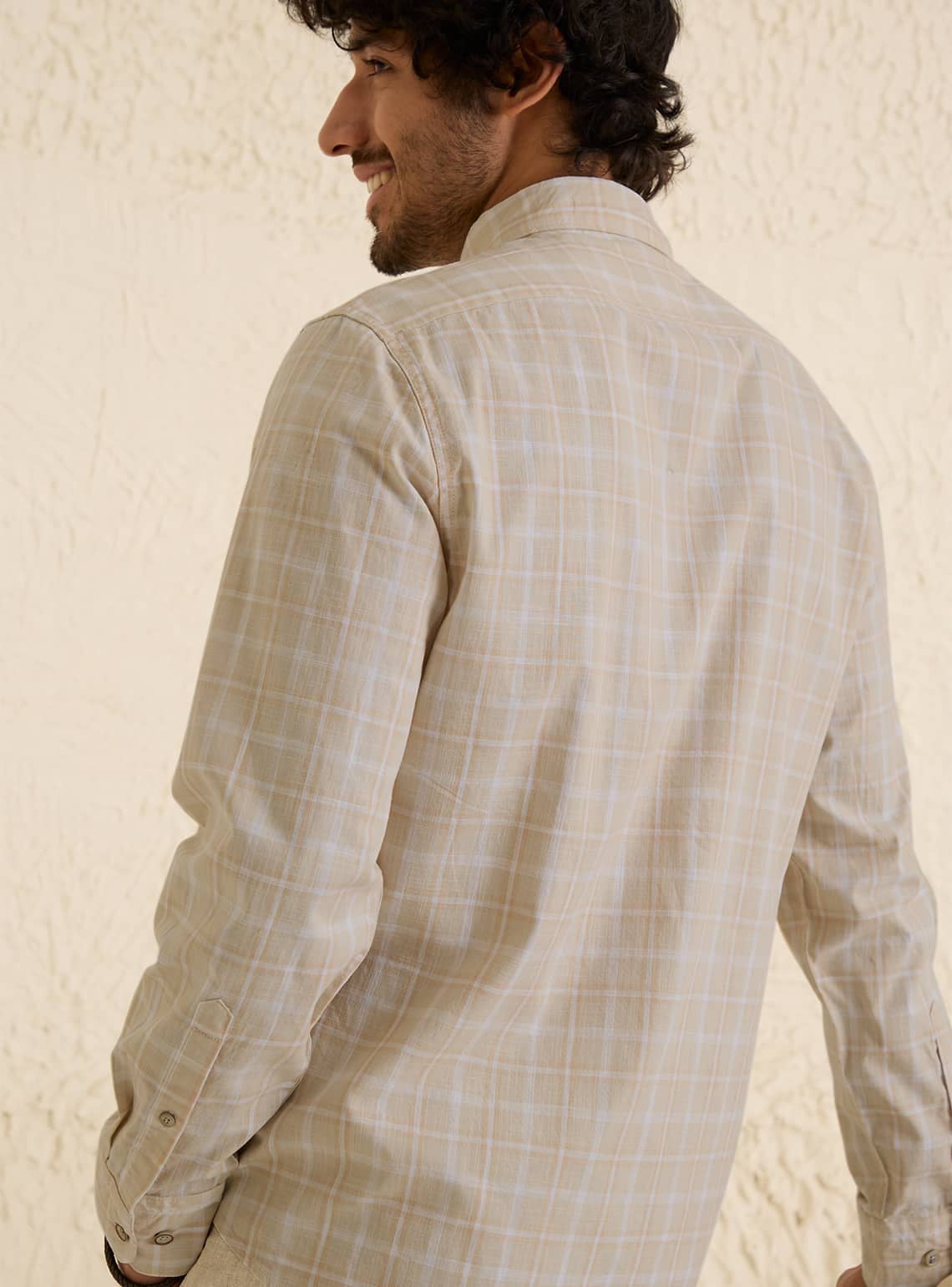 Beach Grid Linen Shirt