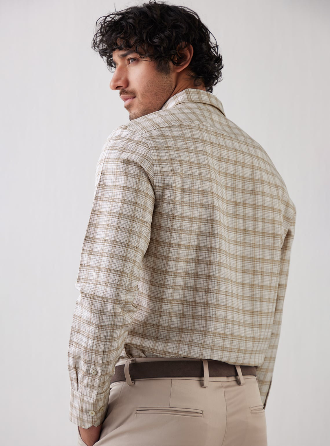 Almond Rock Grid Shirt