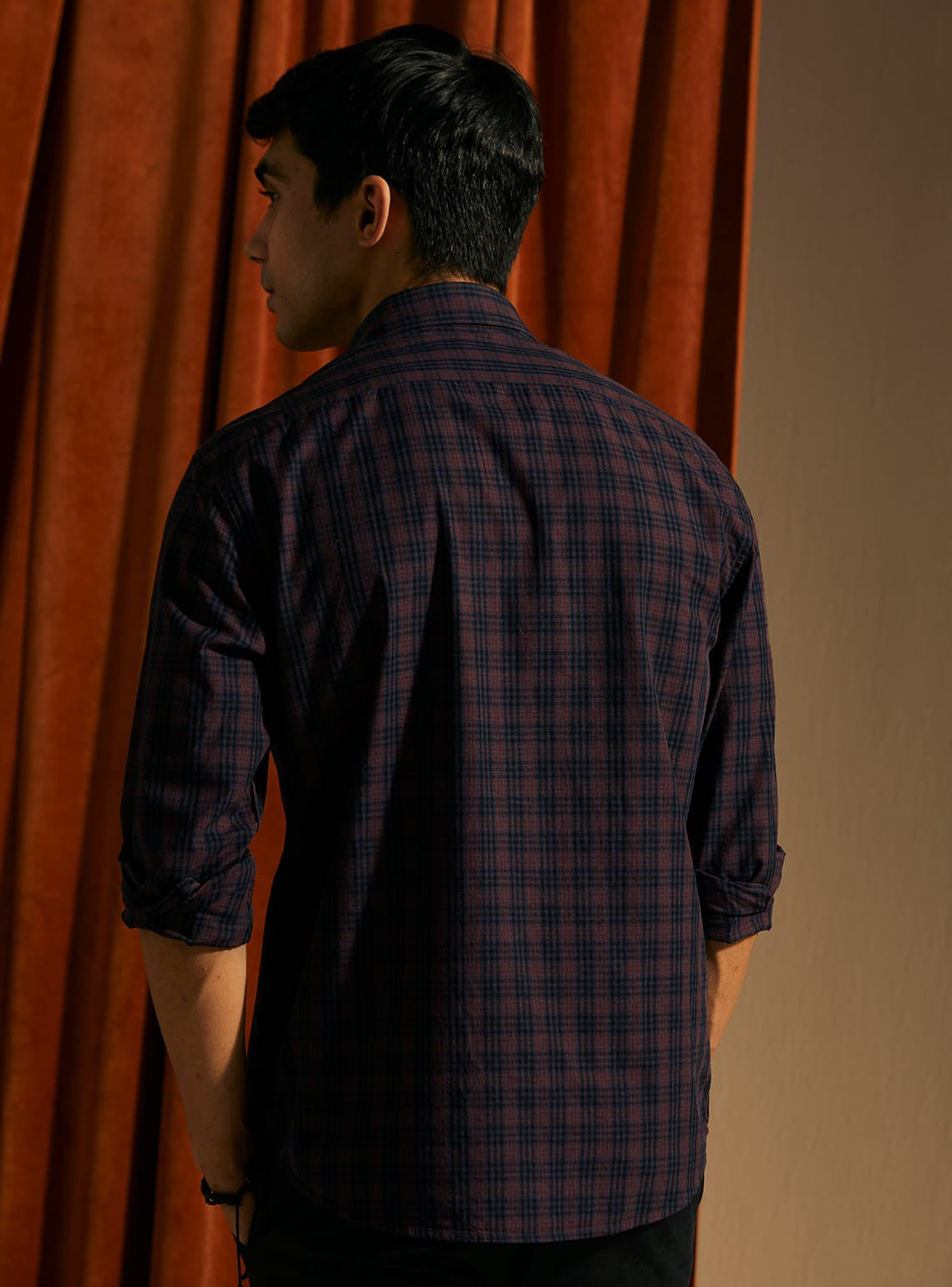 Deep Mahogany Check Shirt