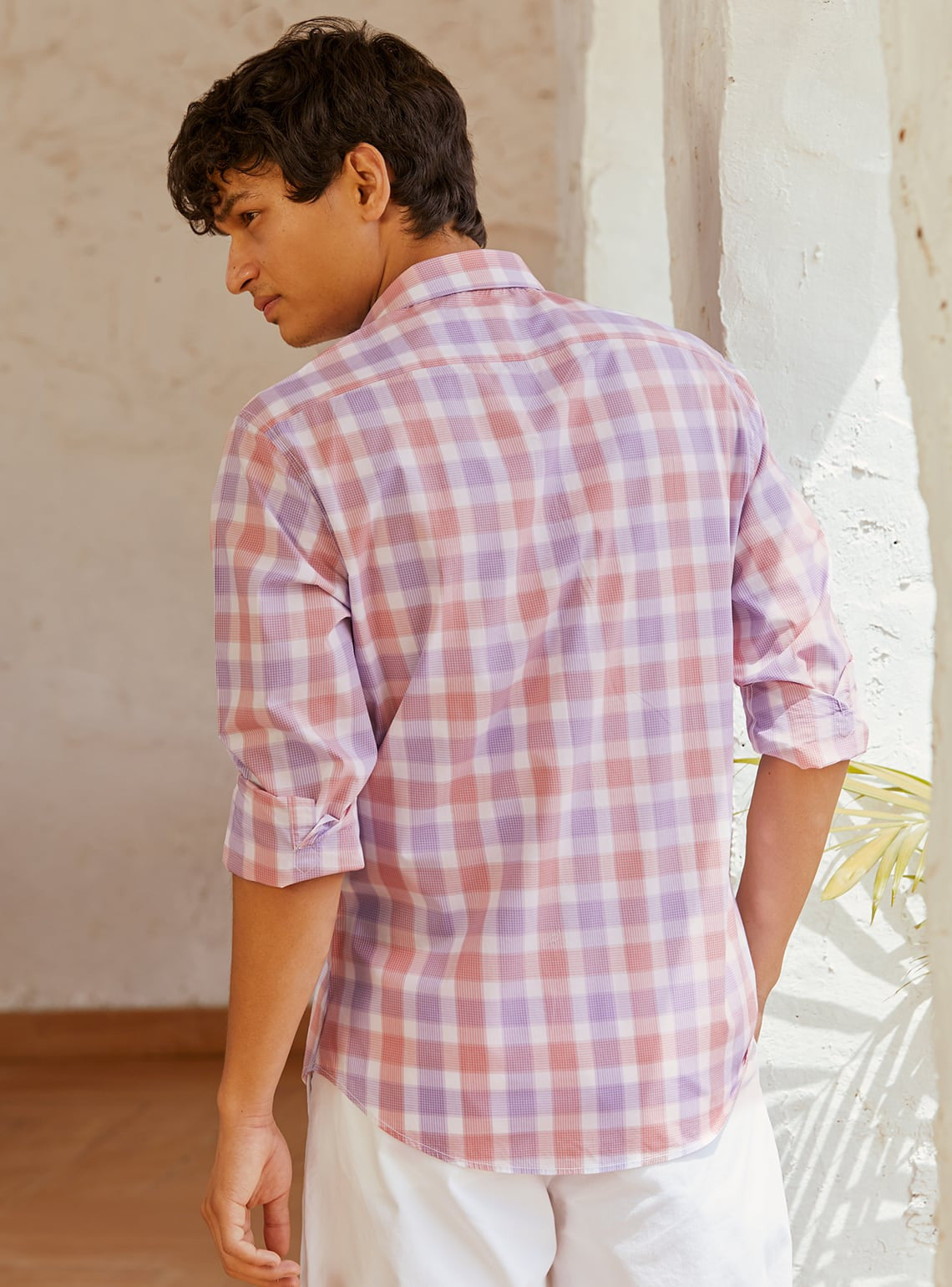 Spicy Aubergine Grid Shirt