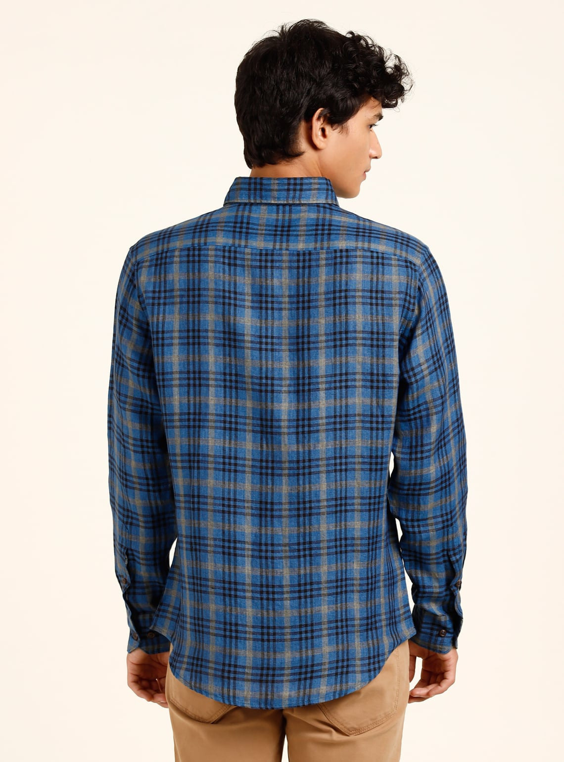 Indigo Space Check Shirt