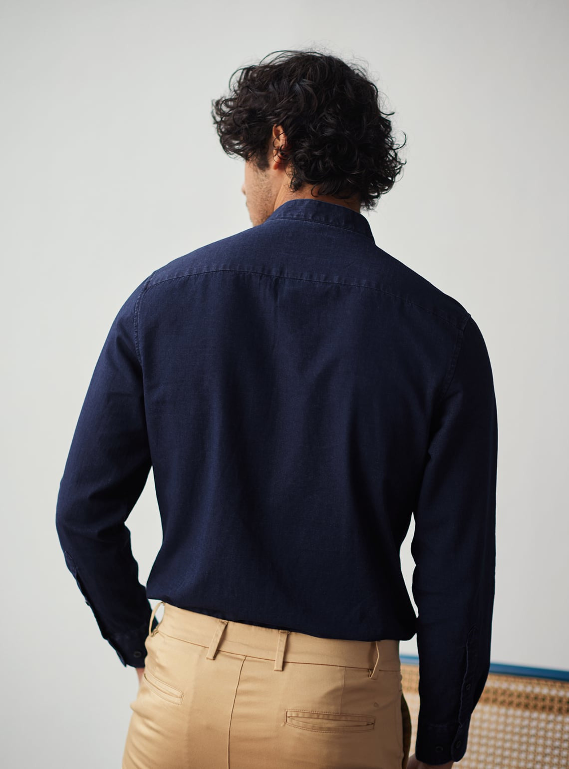 Dark Indigo Mandarin Shirt