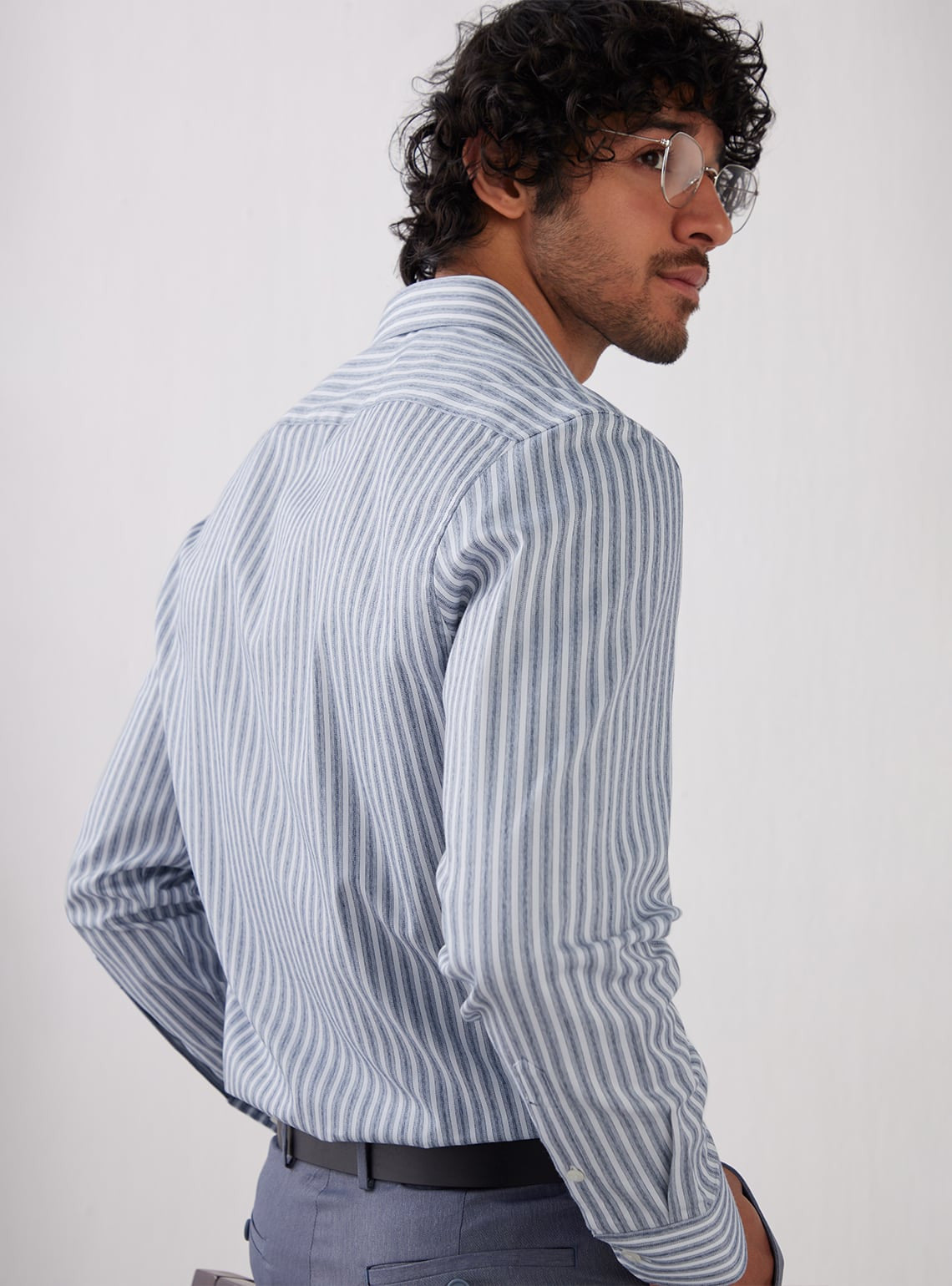 Gray Comet Stripe Shirt