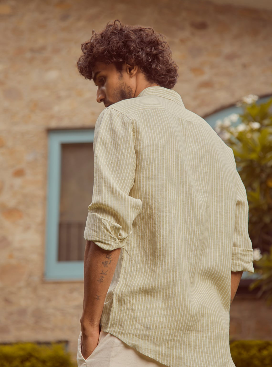 Classic Khaki Linen Shirt