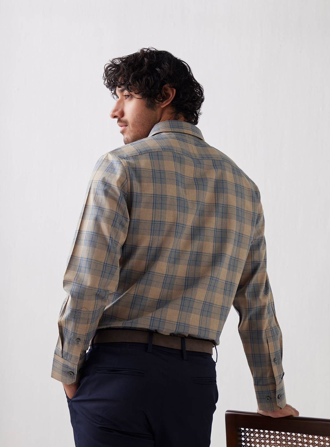 Desert Bison Grid Shirt