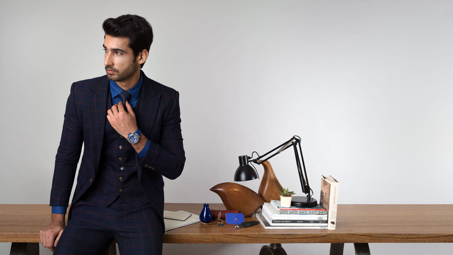 The Navy Herringbone Shirt